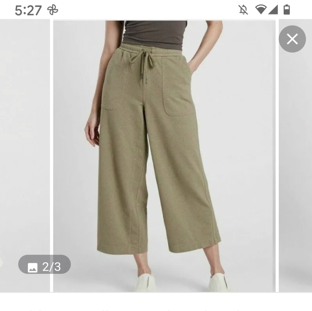 Athleta Farallon wide leg crop pant